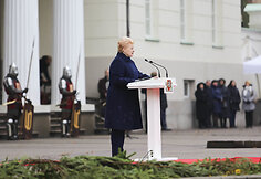  S.Daukanto aik&scaron;tėje &scaron;ventinė ceremonija, skirta Lietuvos kariuomenės Garbės sargybos kuopos įkūrimo 25-mečiui