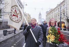 Advokatų eisena &bdquo;Teisingumo liepsna&ldquo;, skirta paminėti Lietuvos advokatūros dieną.