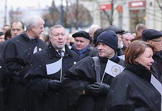 Advokatų eisena &bdquo;Teisingumo liepsna&ldquo;, skirta paminėti Lietuvos advokatūros dieną.