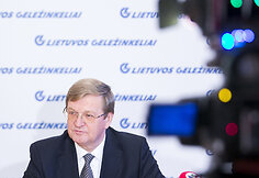 AB &bdquo;Lietuvos geležinkeliai&ldquo; vadovo Stasio Dailydkos spaudos konferencija