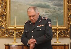 Policijos generalinis komisaras Vizgirdas Telyčėnas ir vidaus reikalų ministras Raimundas Palaitis