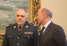 Policijos generalinis komisaras Vizgirdas Telyčėnas ir vidaus reikalų ministras Raimundas Palaitis