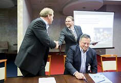Dzintars Pomers, Valdis Lejnieks ir Gediminas Almantas