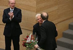 Irena Degutienė sveikina Andrių Kubilių