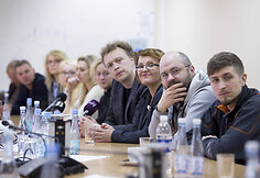 Spektaklio &bdquo;Žalia pievelė" spaudos konferencija