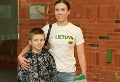 Rima Valentienė su sūnumi
