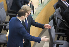 Ūkio ministro Virginijaus Sinkevičiaus priesaika Seime