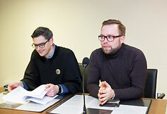 Advokatas Justas Sakavičius ir Juozas Butnorius