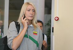 Lietuvos moterų krepšinio rinktinė Vilniaus oro uoste