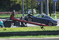 5-osios serijos BMW įvykio vietoje