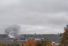 Gaisro dūmai buvo matomi i&scaron; tolo