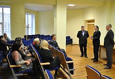 Apdovanojimų ceremonijos akimirka