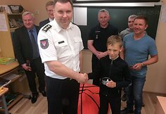 Trečiaklasio Roko pagerbimo akimirka 