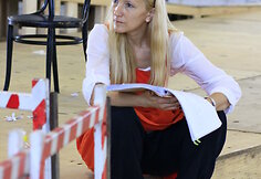 Jūratė Sodytė-Bradauskienė &bdquo;Eugenijaus Onegino&ldquo; repeticijos metu, Sankt Peterburgo Michailovskio teatro pastatymas