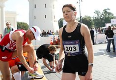 Moterų grupėje maratono distanciją pirmoji įveikė Vilija Damašickienė
