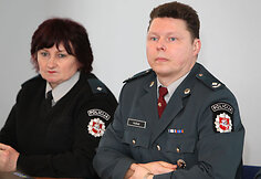 Spaudos konferencijos dalyviai