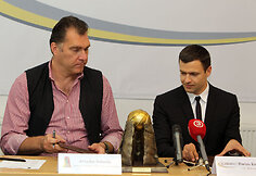 Spaudos konferencijos akimirkos