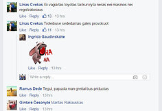 Grasinančios žinutės feisbuke