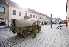Karių pratybos Kauno mieste