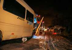 Mikroautobuso ir lengvojo automobilio avarija