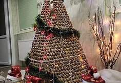 Sraigių kiautų eglutė stebina net visko mačiusius