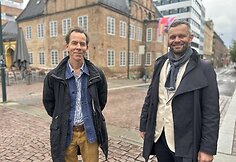 Paveldosaugininkai Vegardas ir Haraldas prie pirmosios Oslo rotu&scaron;ės