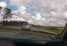 Avarijos kelyje Vilnius-Druskininkai vietoje