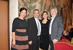 Paulius ir Jurga Jurkevičiai kartu su Luigi Caccamo su Luigi Coccomo bei jo žmona