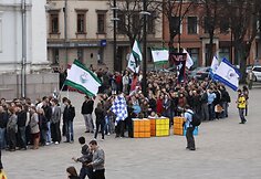 Studentai prie Soboro