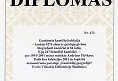 Apie pelnytą pripažinimą liudija diplomas