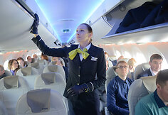 Pirmojo skrydžio su &bdquo;Bombardier CS300&ldquo; akimirkos