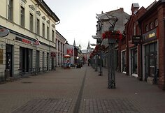 Liepojos centras vakare tuščias