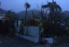 &Scaron;v. Bortolomėjaus sala po ją nusiaubusio uragano Irma