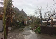 &Scaron;v. Bortolomėjaus sala po ją nusiaubusio uragano Irma