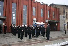 Traukinio išlydėjimo iš Klaipėdos geležinkelio stoties ceremonija
