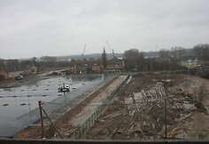 Prie arenos baigiama įrengti vietas automobiliams. Jų iš viso bus pusantro tūkstančio.