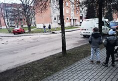 Avarija Šilutės mieste: per plauką išvengta tragedijos
