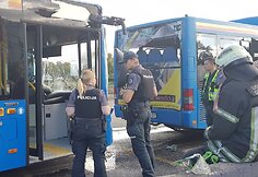 Klaipėdoje Taikos ir Baltijos prospektų sankryžoje susidūrė du autobusai.