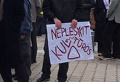 Klaipėdoje į protestą renkasi studentai