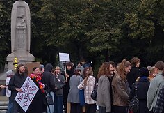 Klaipėdoje į protestą renkasi studentai