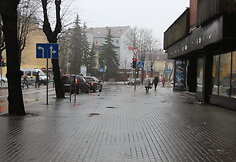 Klaipėdoje sniego krūvas keičia balos