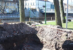 Apie du mėnesius Danės skvere, Klaipėdos senamiestyje, dirbs archeologai.
