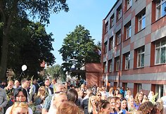 V.Grubliauskas mokslo metų pradžios sveikinimo žodį tarė &bdquo;Vitės&ldquo; progimnazijoje.