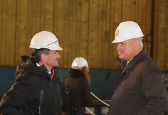 Vakarų laivų gamyklos generalinis direktorius A.&Scaron;ileika ir meras V.Grubliauskas