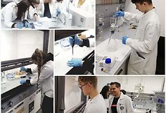 Kvepalų tyrimo laboratorijoje akimirkos.