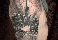 D.Djačkovas ir jo i&scaron;pie&scaron;tos tatuiruotės