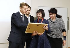 Apdovanoti Jūros šventės eisenos dalyviai.