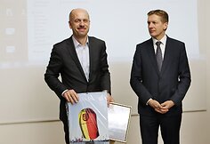 Apdovanoti Jūros šventės eisenos dalyviai.