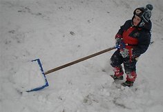 Sniego senio lipdymo darbai