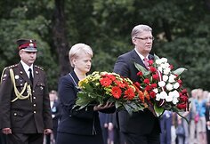 Prezidentė Dalia Grybauskaitė su Latvijos prezidentu Valdžiu Zatleru